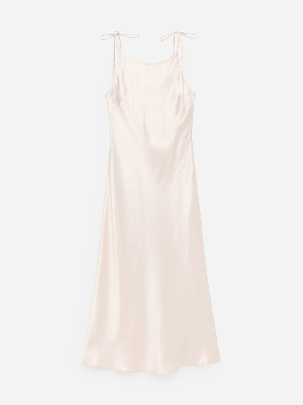 Vestido lencero de sat?n con efecto arrugado