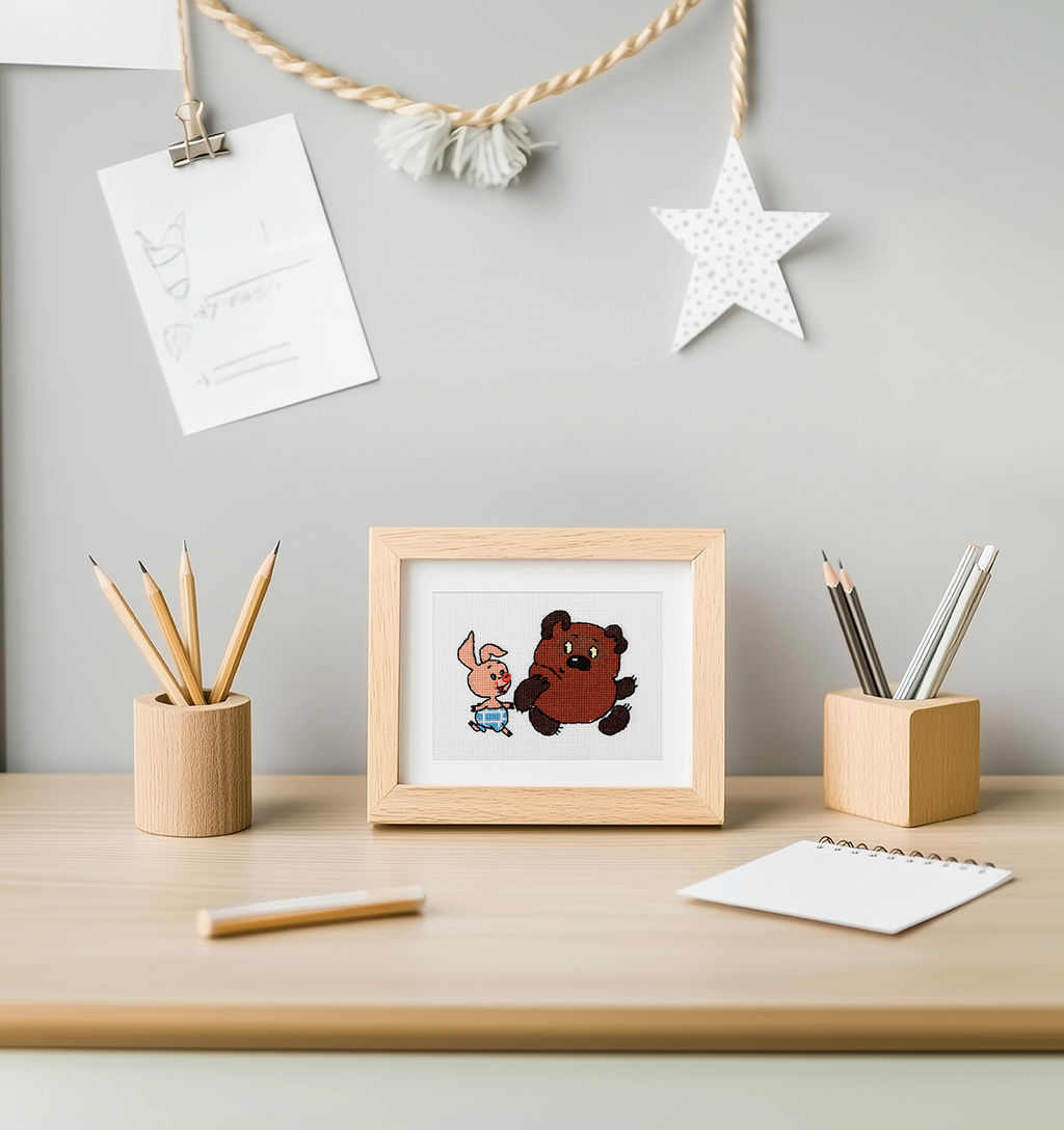 Klart набор для вышивания Союзмультфильм CMF-8-569 Винни Пух и Пятачок 14.5 х 11.5 см