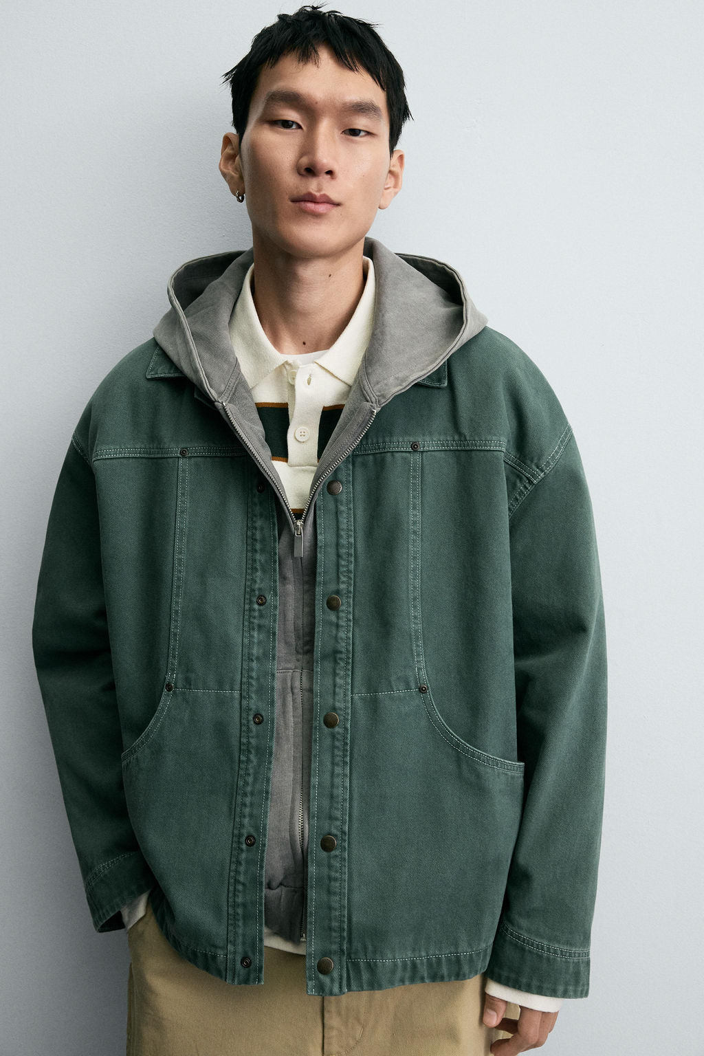 WASHED STRUCTURED OVERSHIRT - Zara фото 5