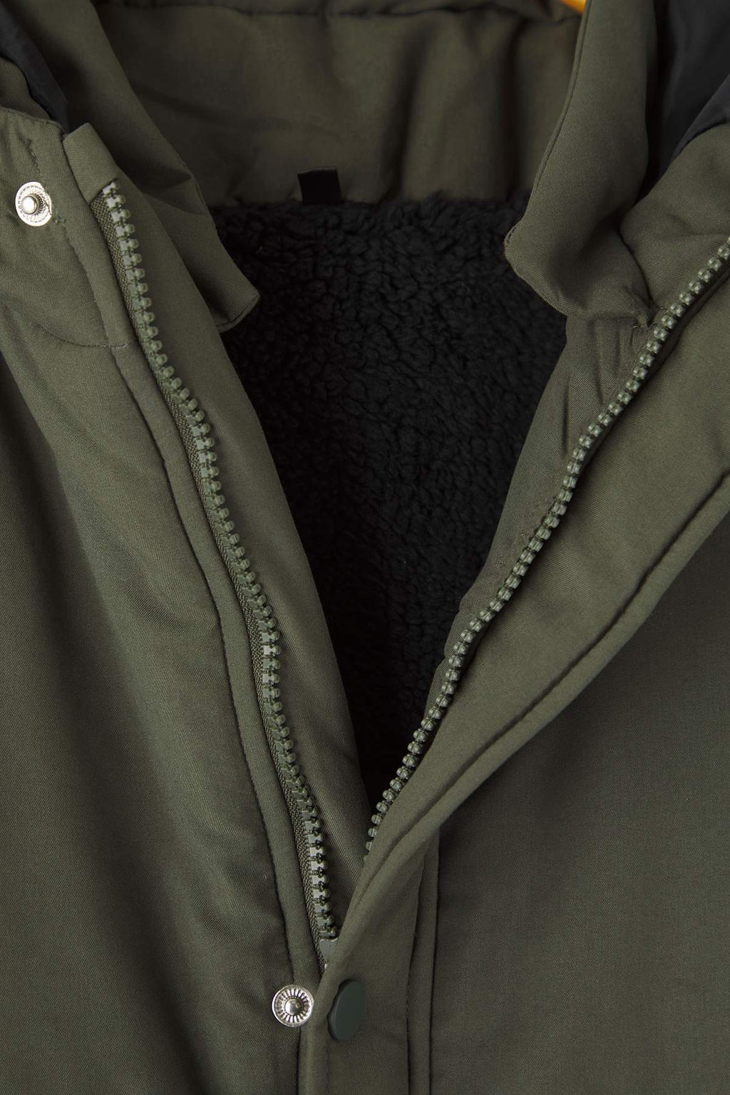 Haki Duz Kapusonlu Regular Erkek Cocuk Mont TKDAW26MO00012 - Trendyolmilla фото 4