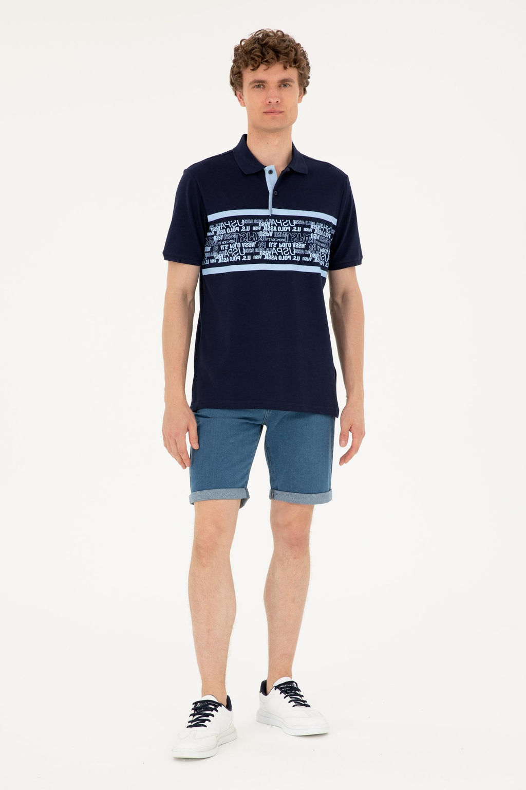 Футболка U.S. Polo Assn мужская темно-синяя хлопок  фото 4