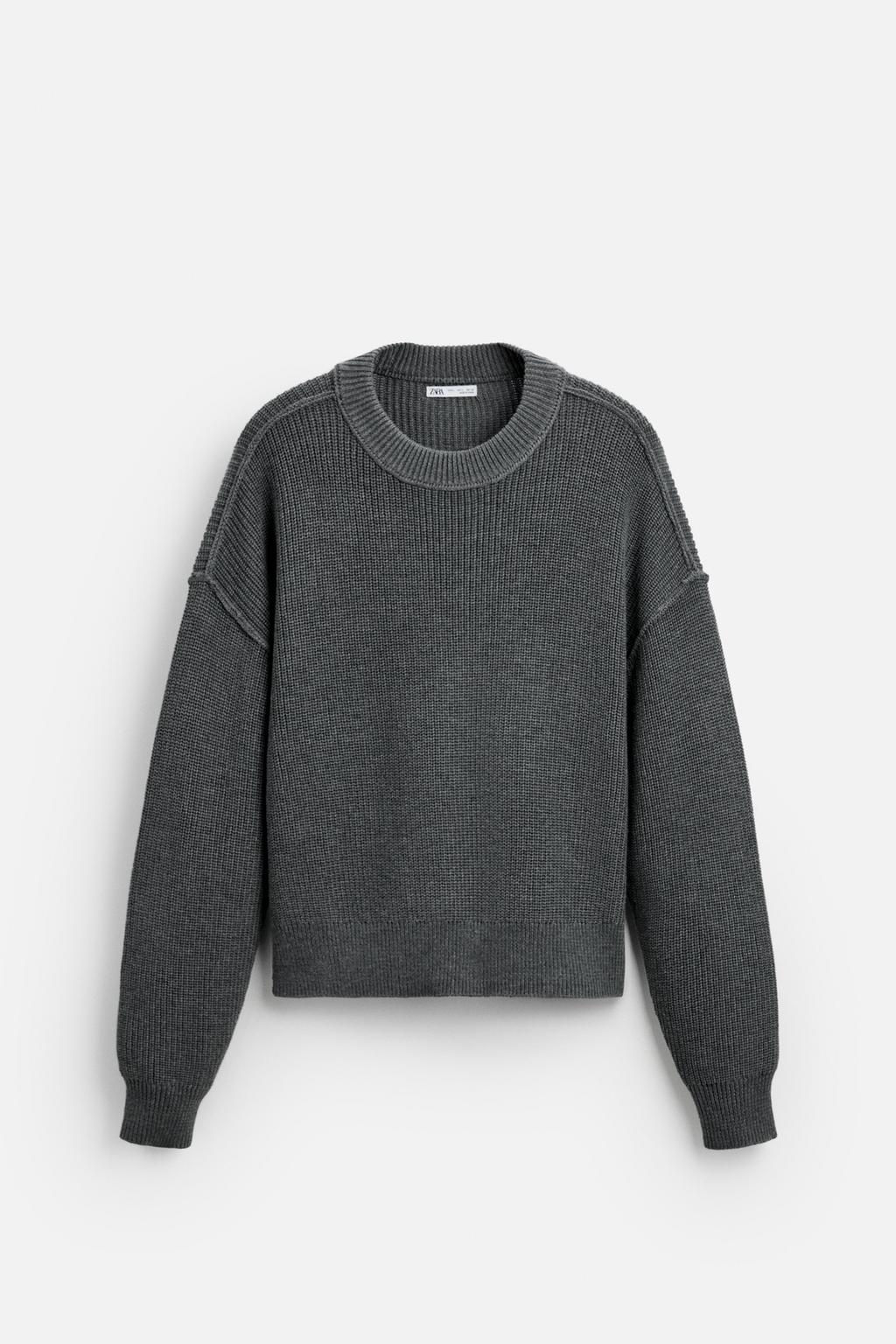 TEXTURED CROPPED FIT SWEATER - Zara фото 6