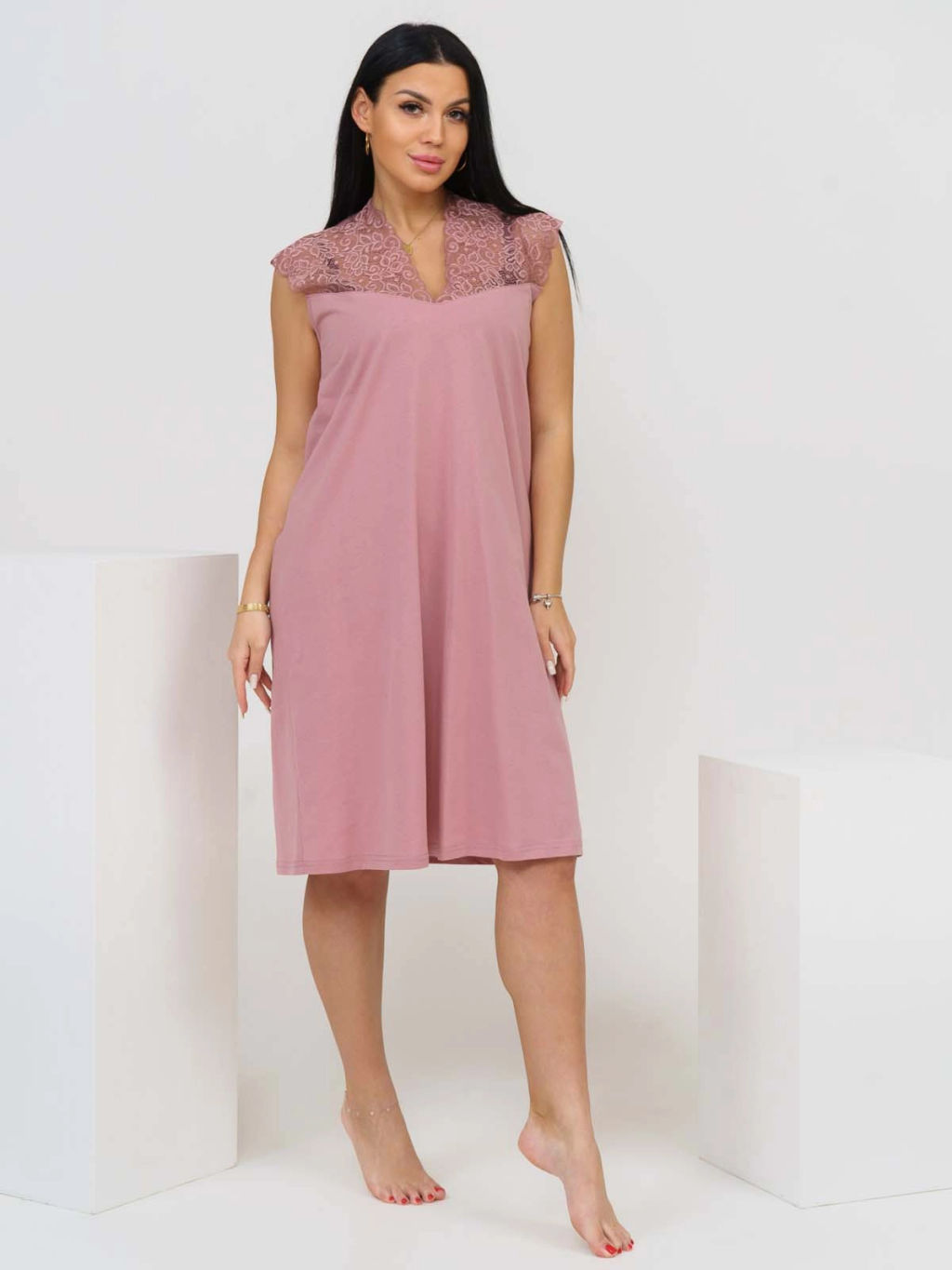 Ночная сорочка женская, цвет розовый