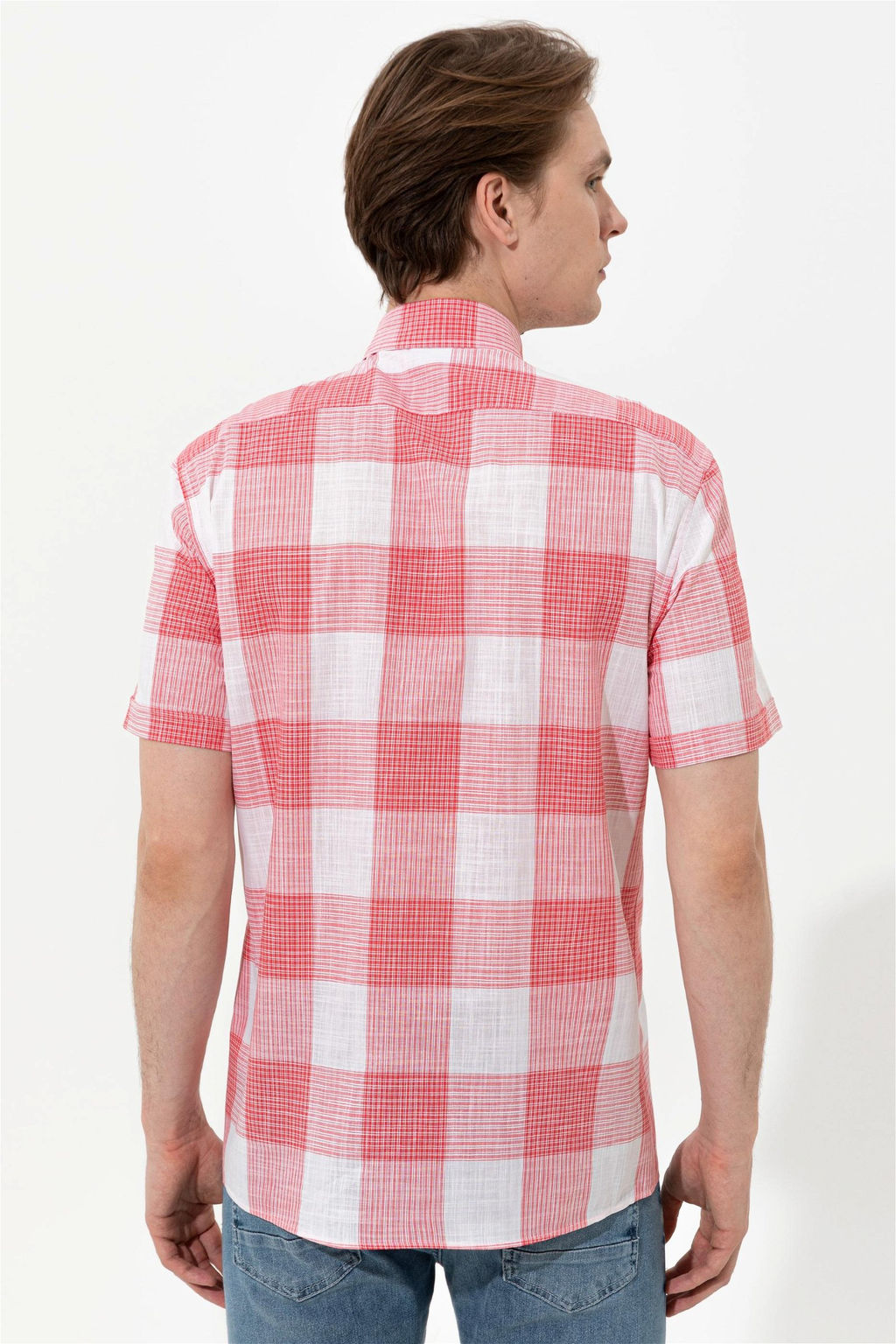 Мужская красная рубашка с коротким рукавом - U.s. polo assn фото 11