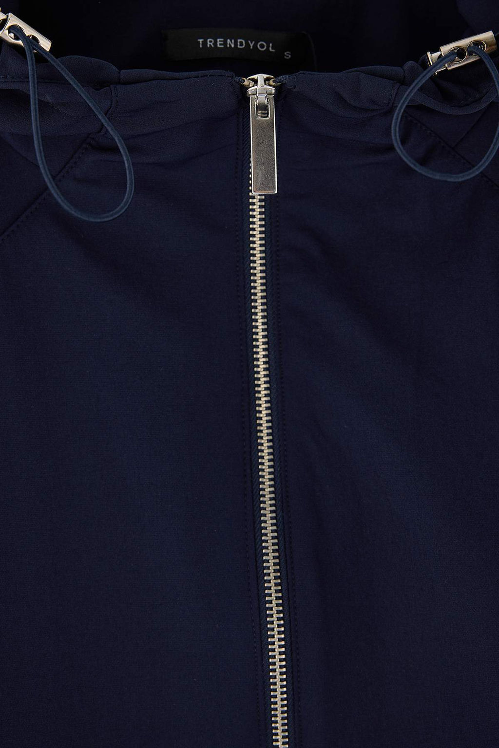 Lacivert Oversize Kap__onlu Yazl_k Ceket Mont TWOAW27MO00094 - Trendyolmilla фото 5