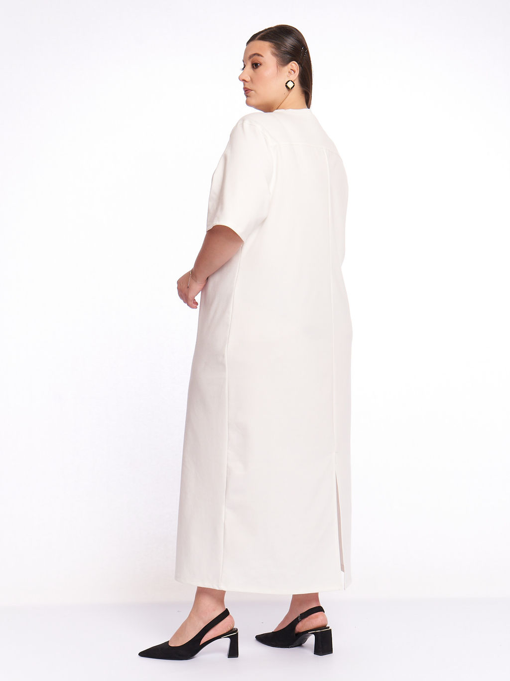 Платье из плотного трикотажа PP51506WHT04
