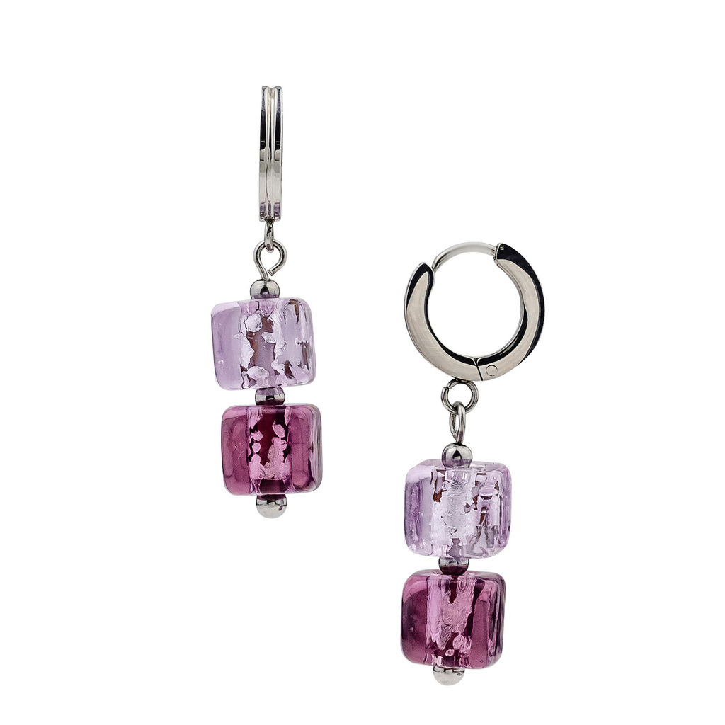 Серьги из муранского стекла LILAC LS3547