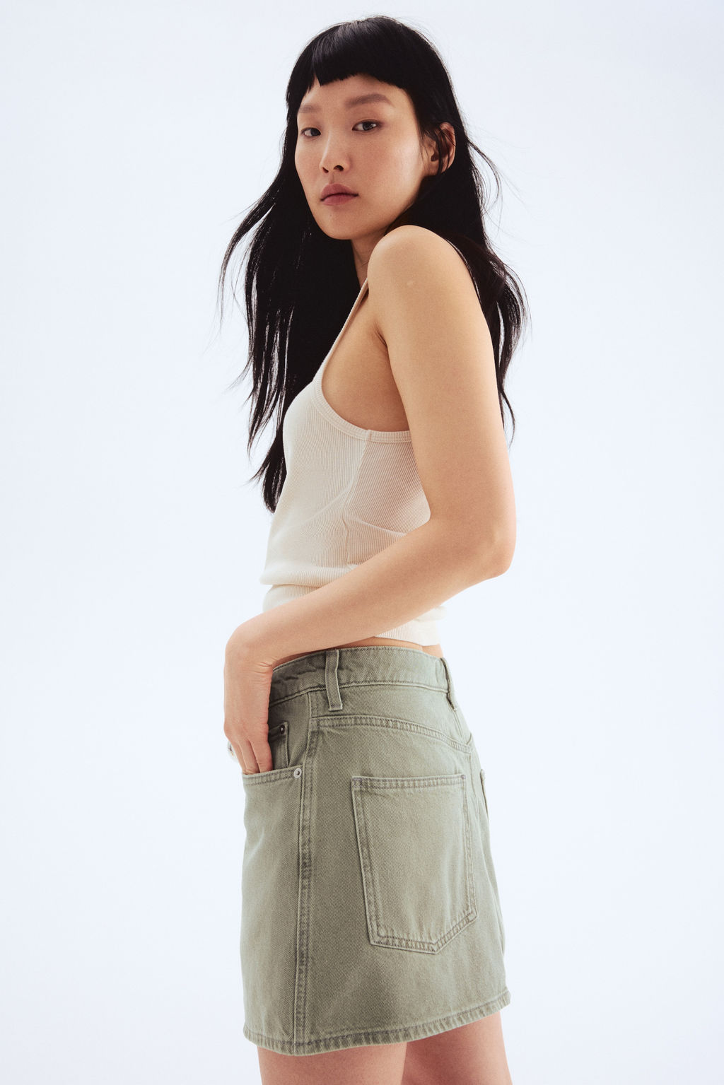 Falda denim cruzada - H&m фото 2