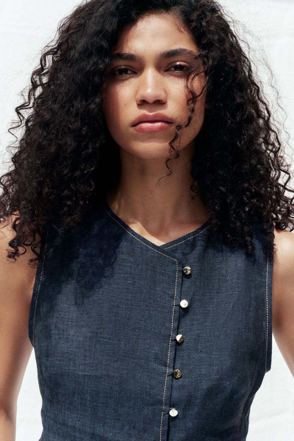 DOUBLE-BREASTED LINEN WAISTCOAT - Zara фото 22