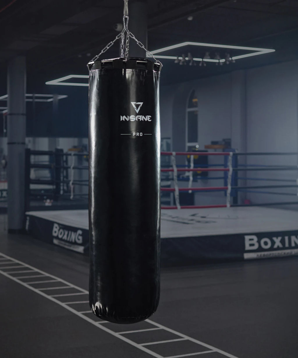 Мешок боксерский INSANE PRO PUNCH IN25-PB-02, 170 см, 70 кг, тент, черный фото 4