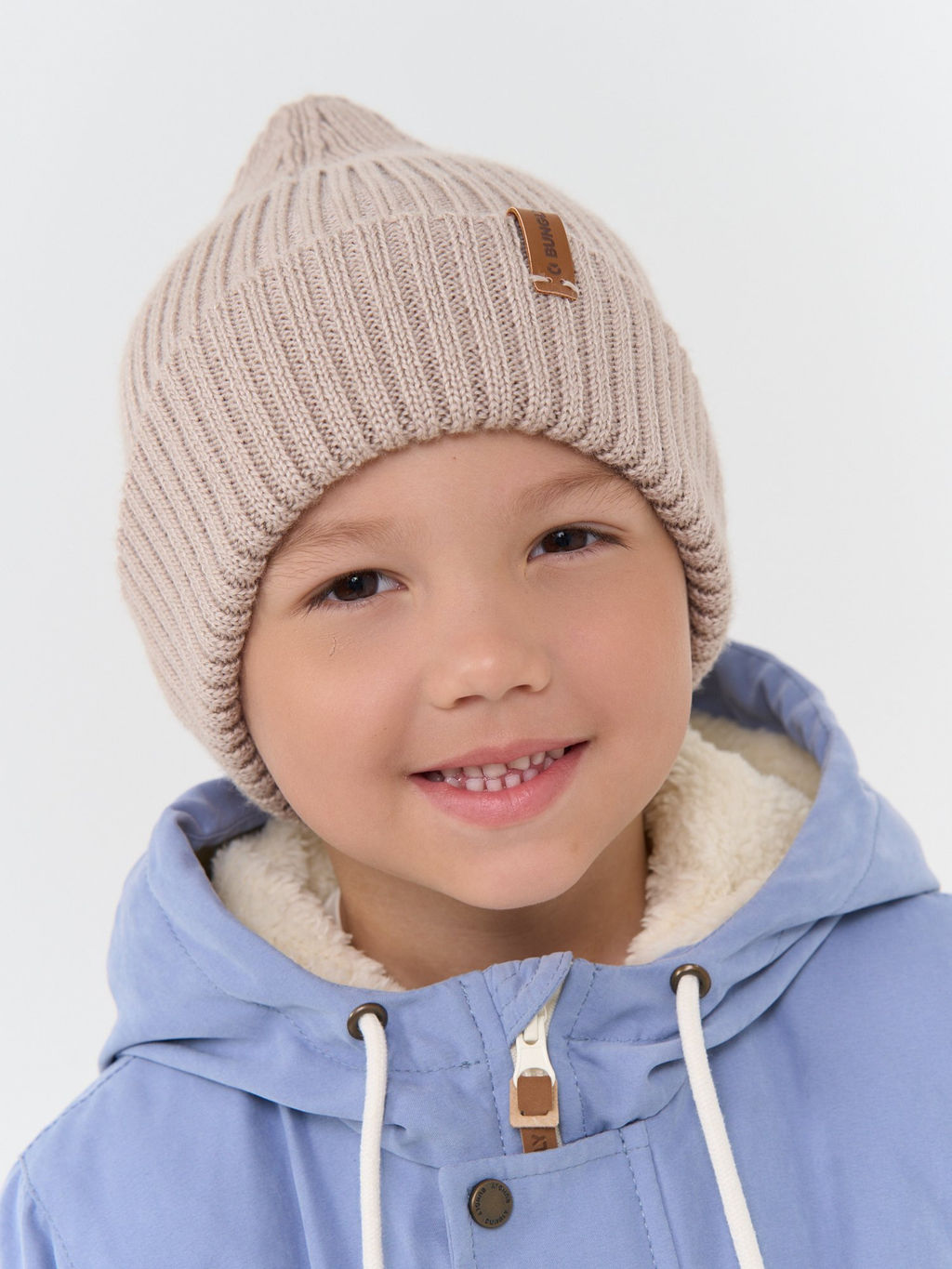 Шапка свечка из смесовой шерсти однослойная Ваниль - Bungly фото 5