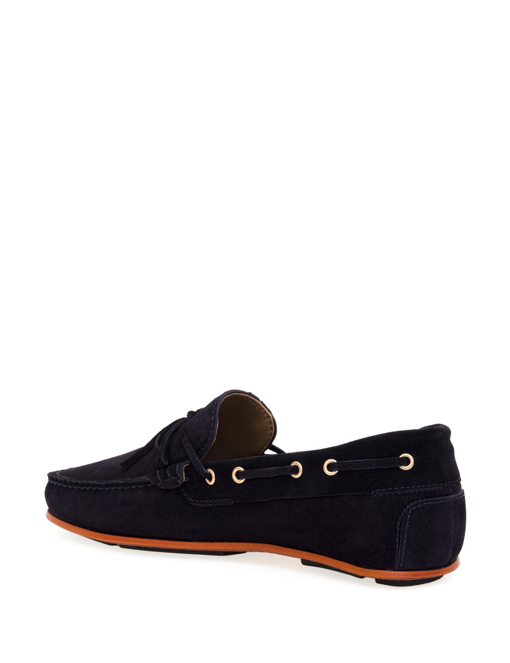 Lacivert K_sele Taban %100 Deri Loafer Ayakkab_