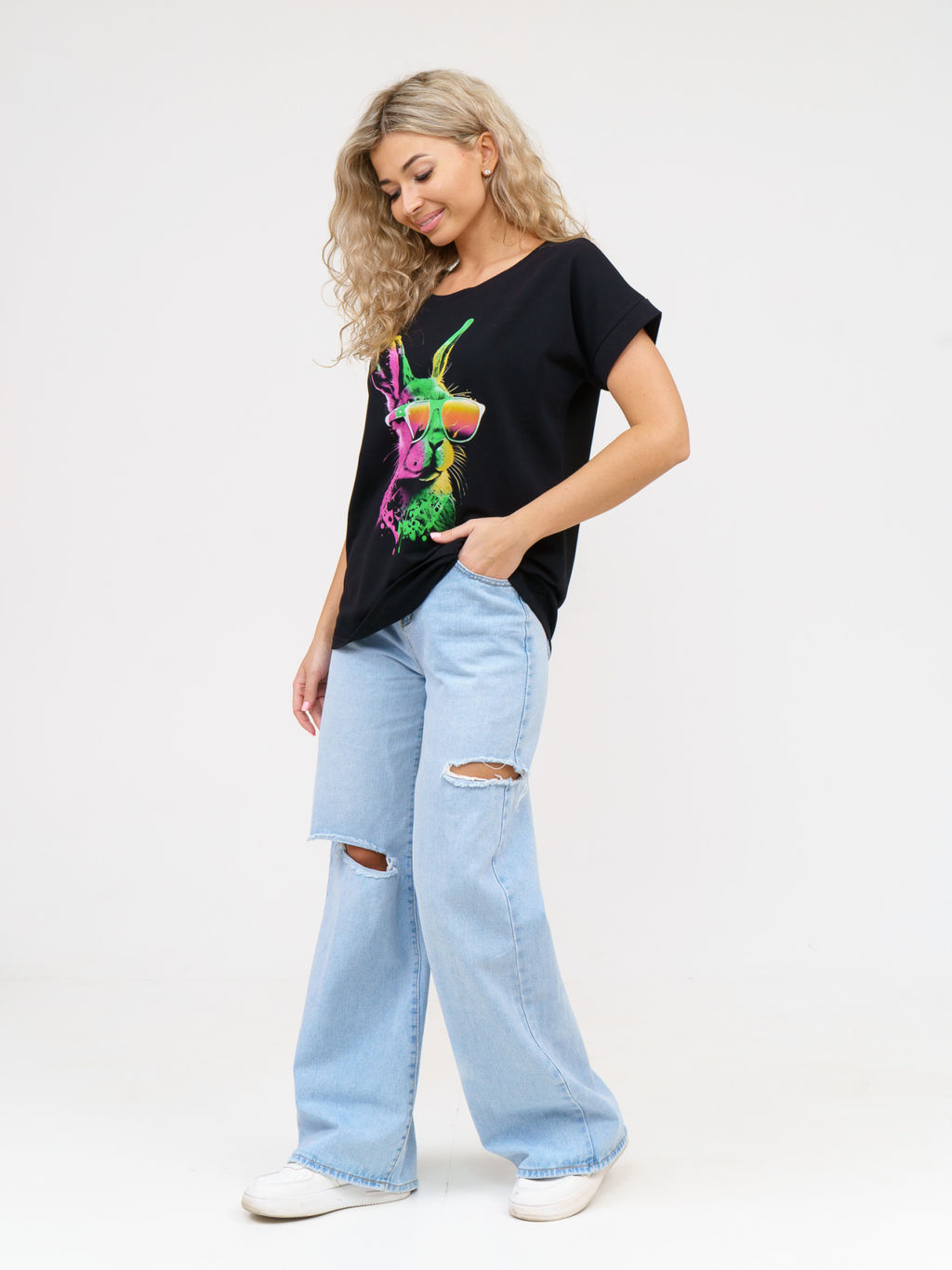 911 Футболка "Черный/заяц"