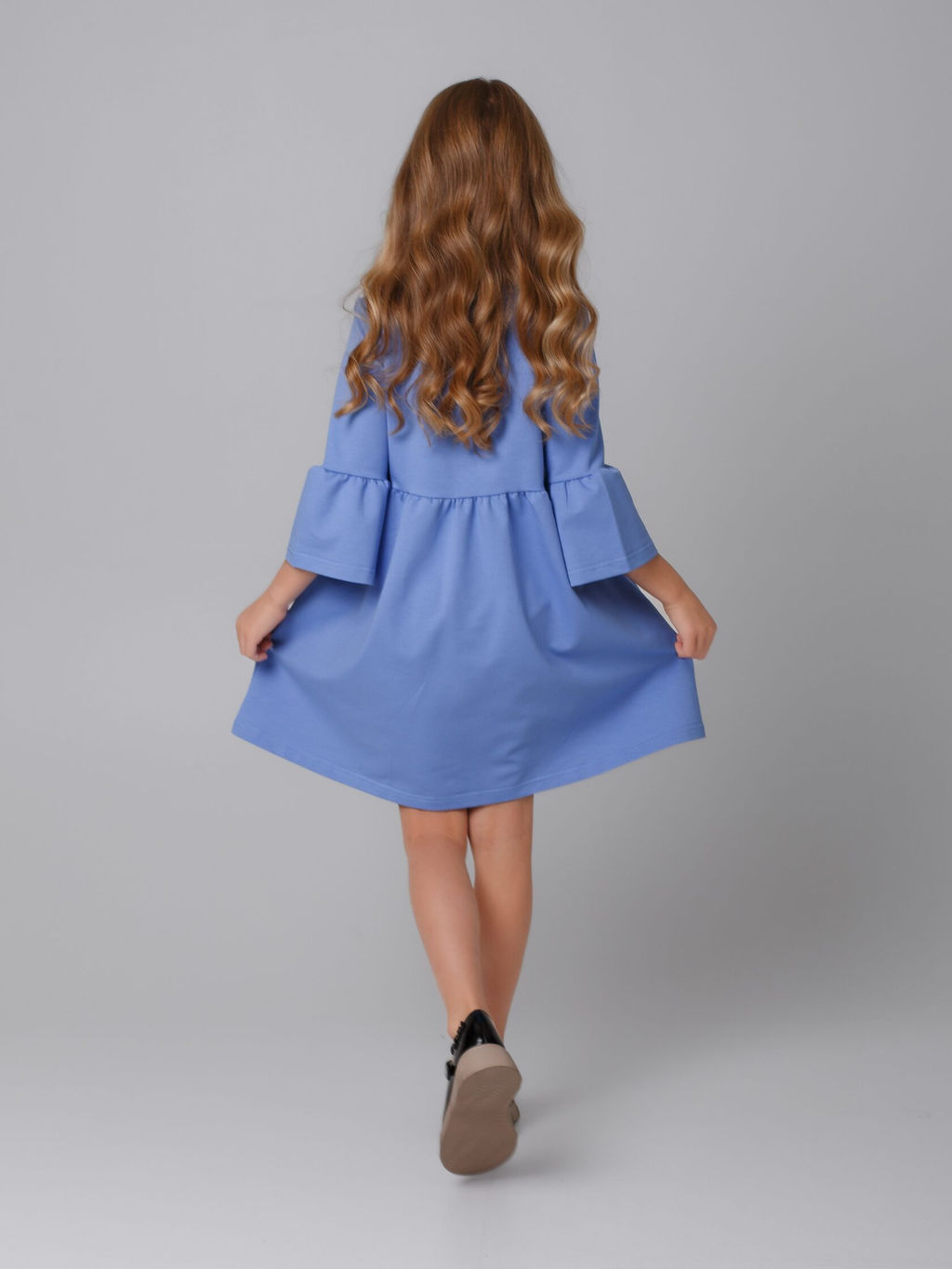 Платье Леди, цвет Голубой, 78% х/б 16% пэ 6% лайкра - 5+ фото 3