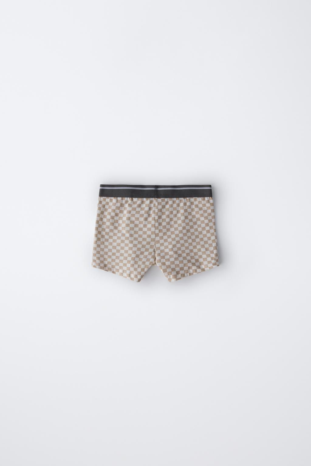 AGES 6-14/ 5-PACK OF CHECKERBOARD PRINT BOXERS - Zara фото 4
