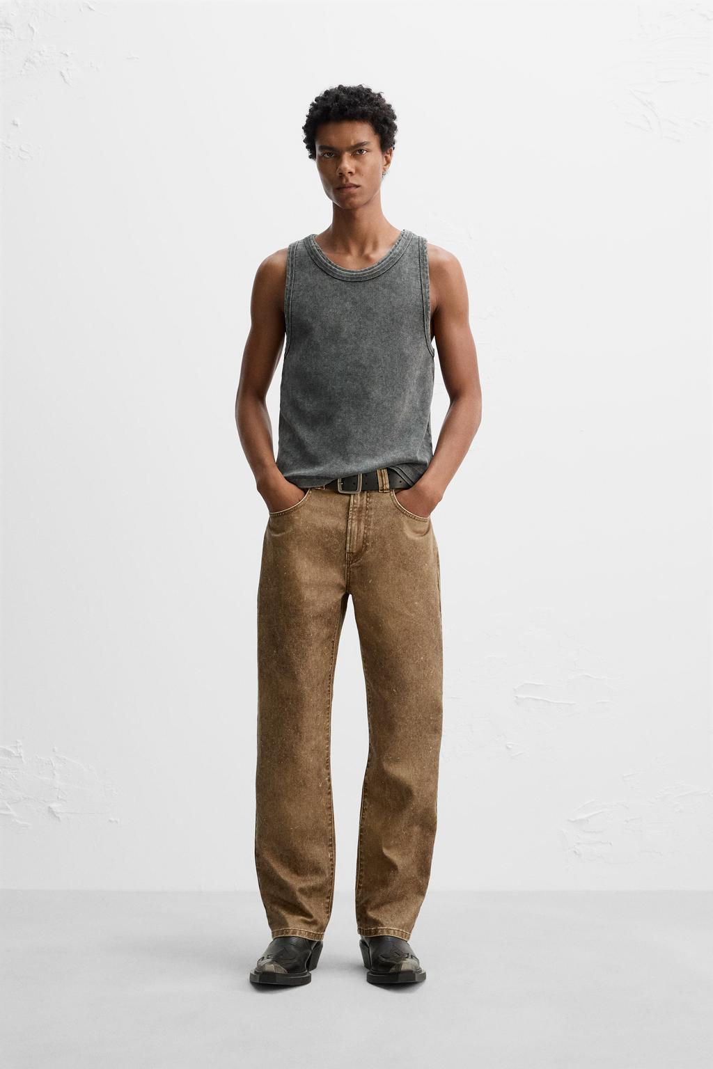LIMITED EDITION WAXED-EFFECT JEANS
