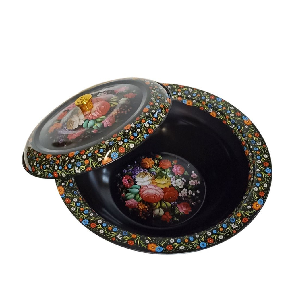 Миска нерж. с крышкой 32см, с рисунком OLS-022-29