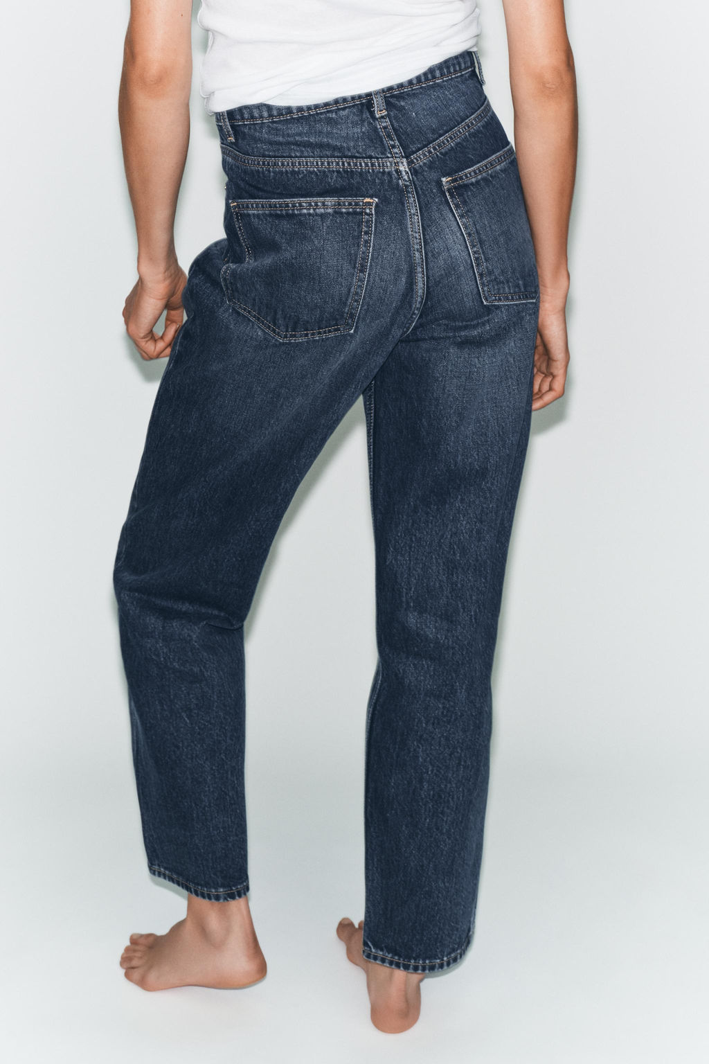 JEANS TRF MOM FIT TIRO ALTO / Marino - Zara фото 5