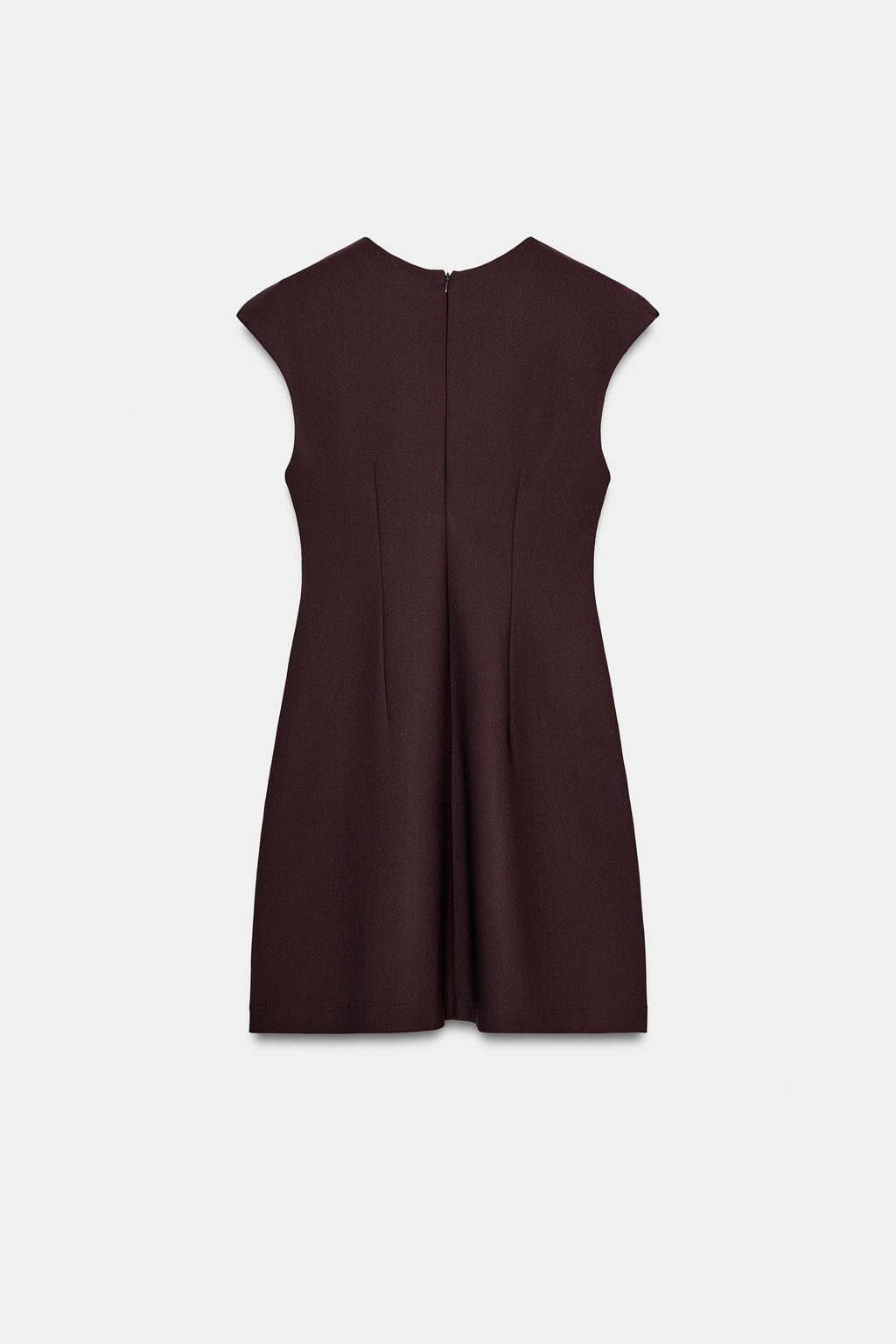 VESTIDO ESCOTE PICO CREPE / Chocolate - Zara фото 7