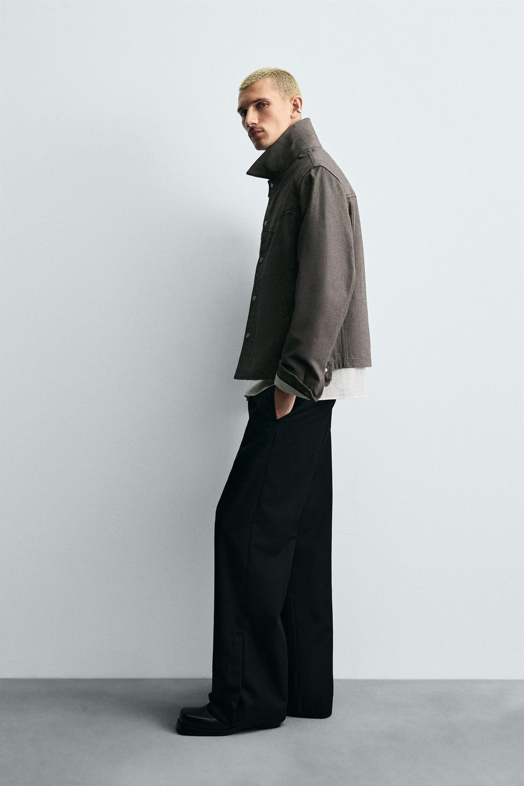 TWILL TEXTURED OVERSHIRT - Zara фото 4