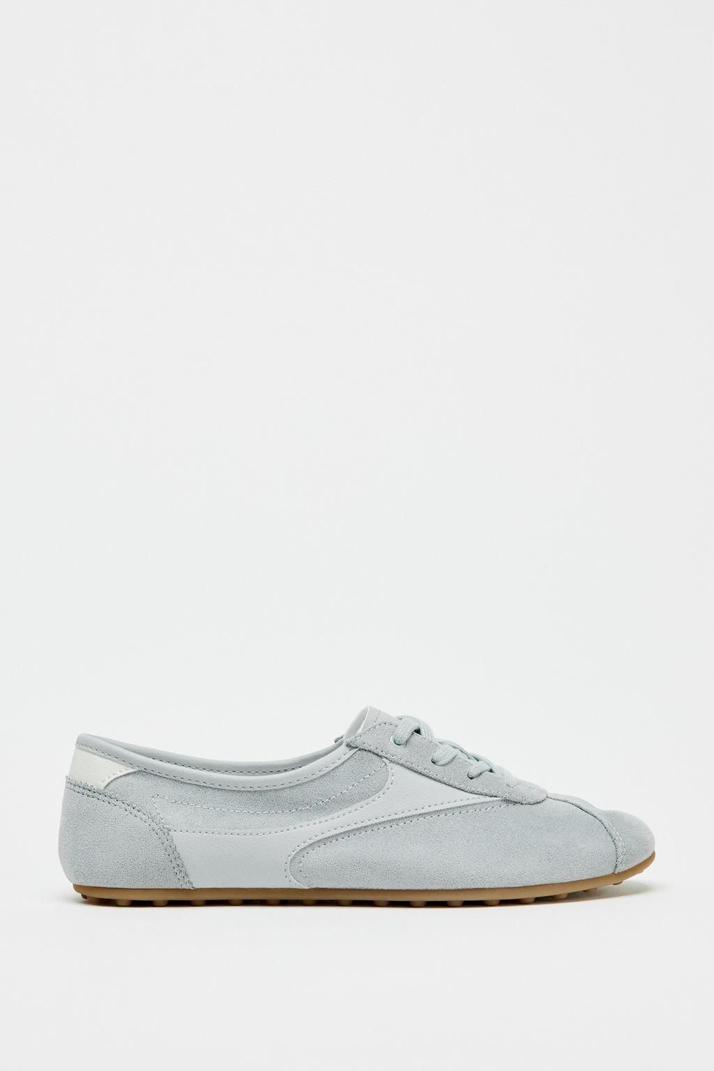 FLAT COMBINATION DERBY SHOES - Zara фото 3