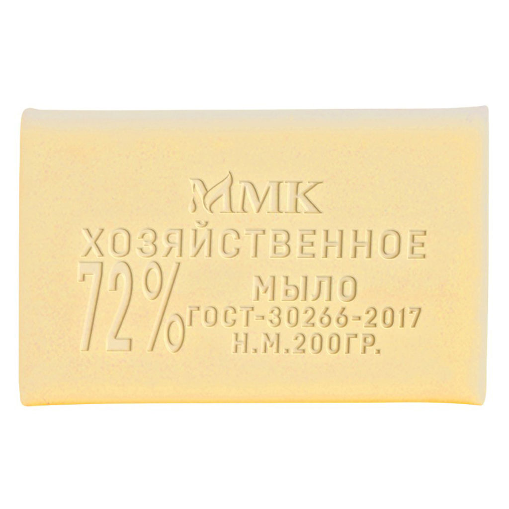 Мыло хозяйственное 200гр, 72%, ГОСТ 30266-2017, без упаковки (Россия)