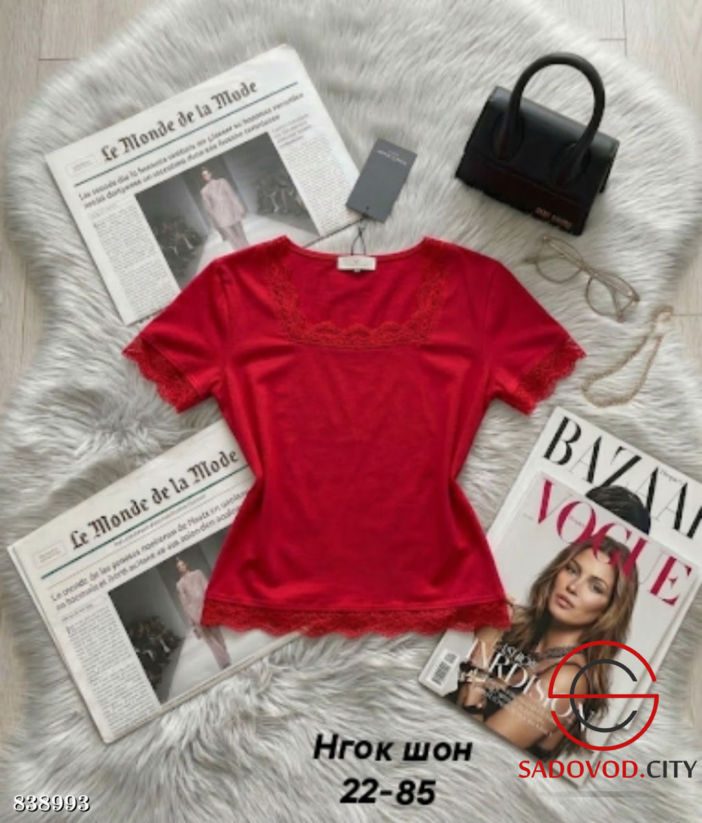 Футболка женская с гипюром - Bruno фото 6