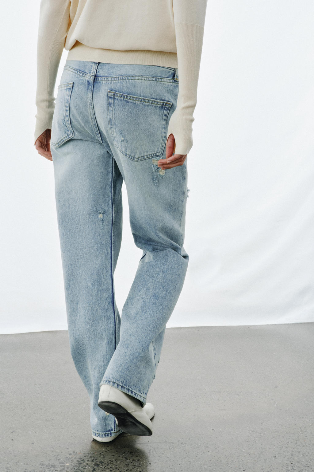 JEANS ZW COLLECTION RELAXED STRAIGHT TIRO BAJO / Azul - Zara фото 3
