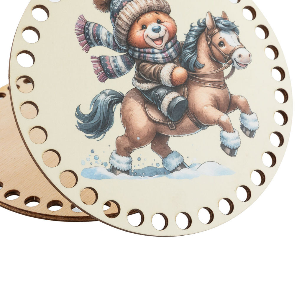 Заготовка для декорирования Love2art ДВ-02 Набор донышек для вязания Матовый фанера d 15 см х 0.4 см 2 шт 10 Лавандовая история  фото 15