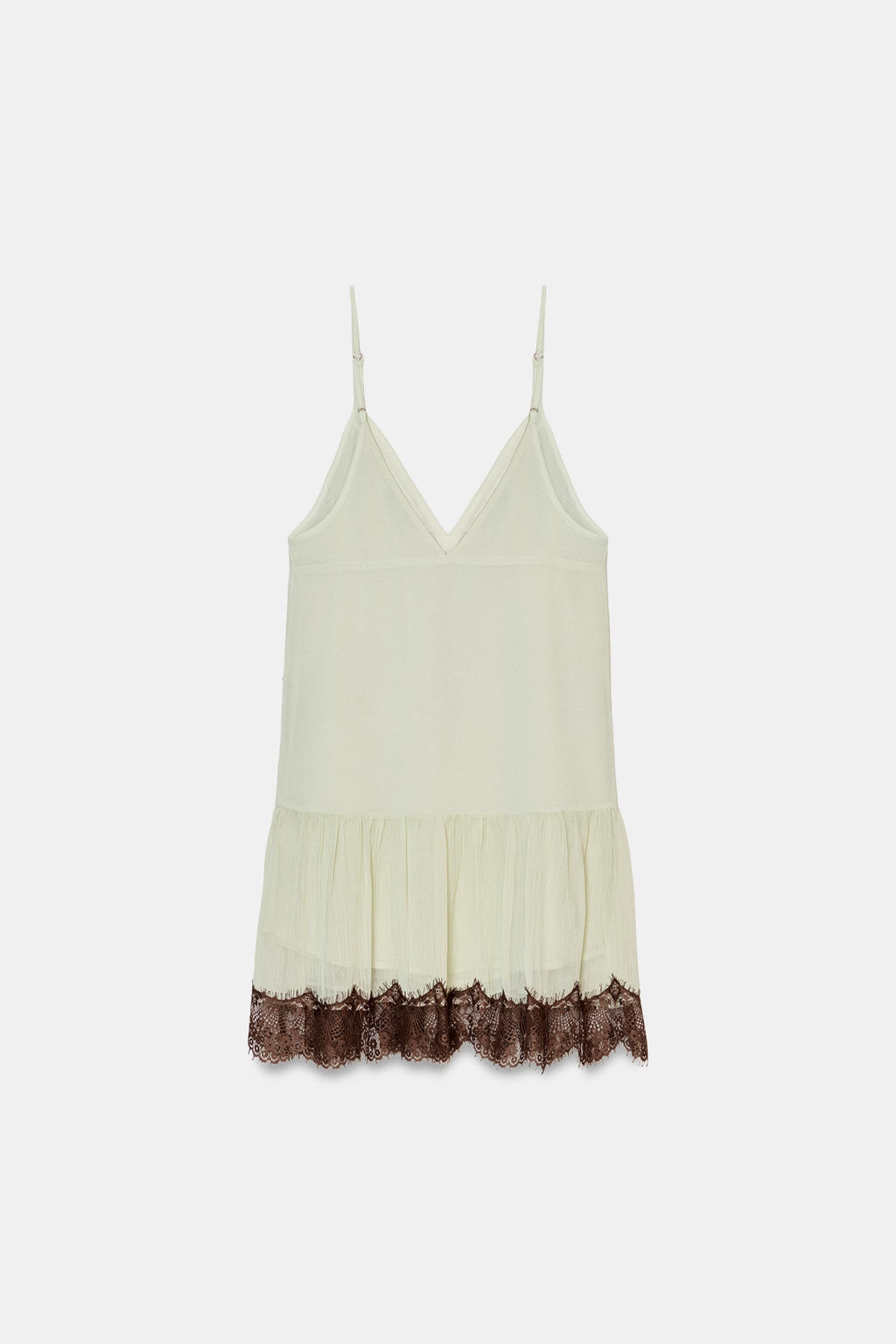 SHORT DRESS WITH CONTRAST LACE - Zara фото 18