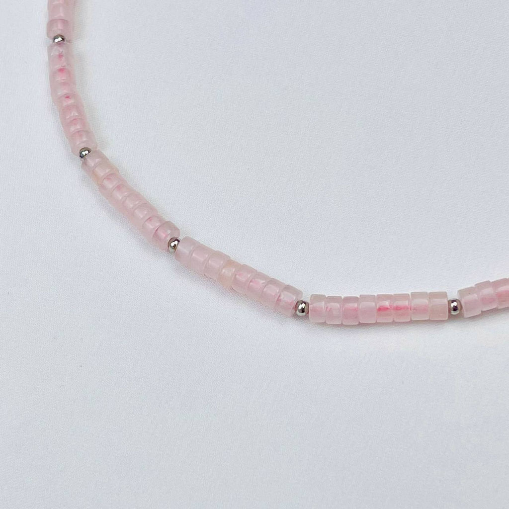 Колье из Розового кварца 38 см +