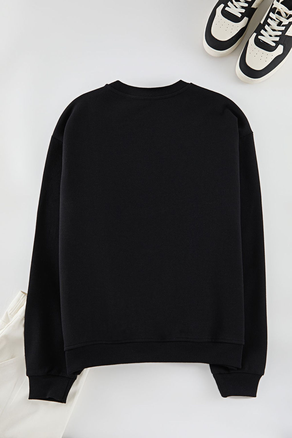 TRENDYOL MAN Oversize/Genis Kesim Bisiklet Yaka Dokulu Nak?s Detayl? Sweatshirt TMNAW25SW00155 - Trendyolmilla фото 7