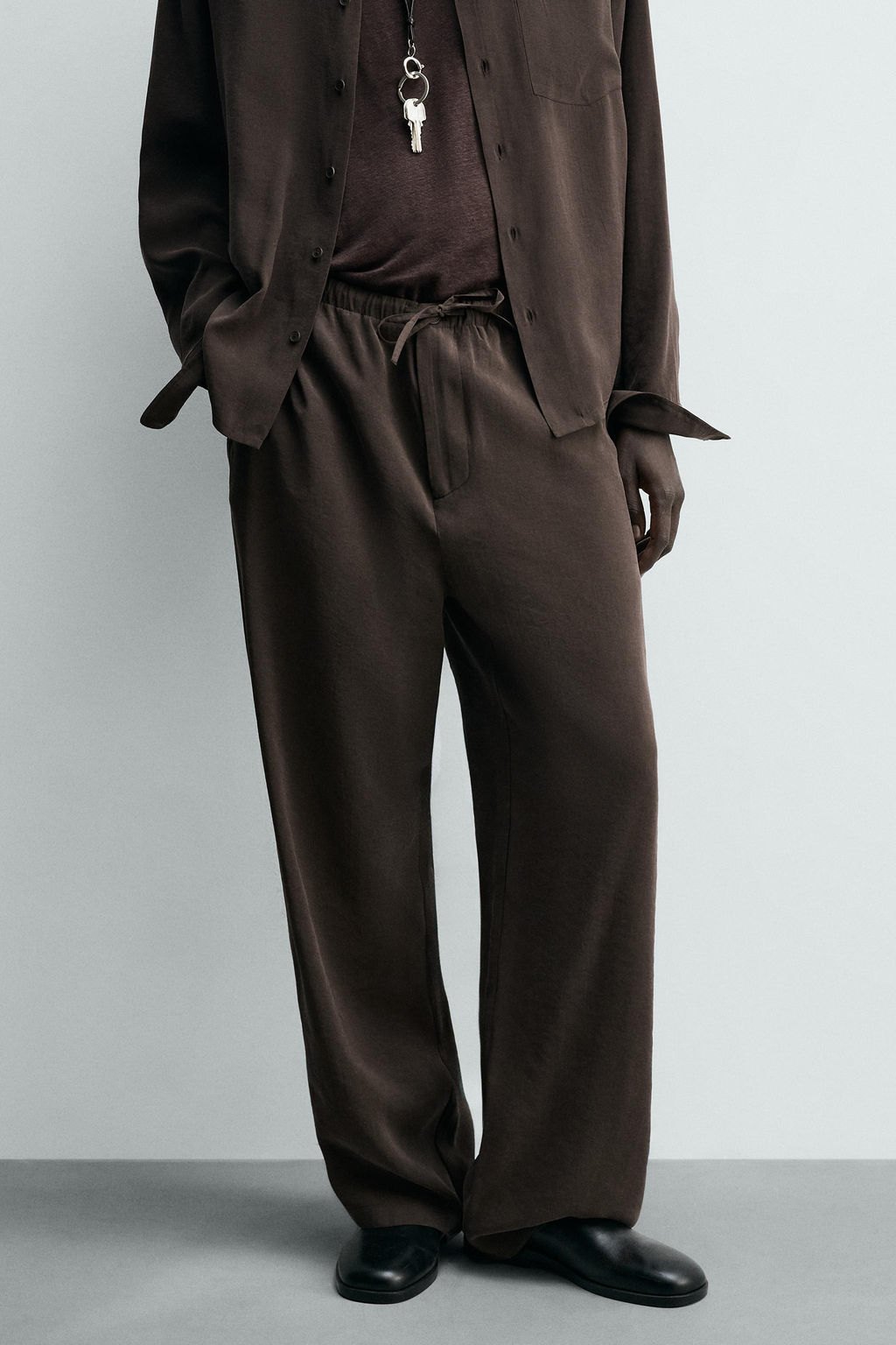 RELAXED FIT FLOWING TROUSERS - Zara фото 21