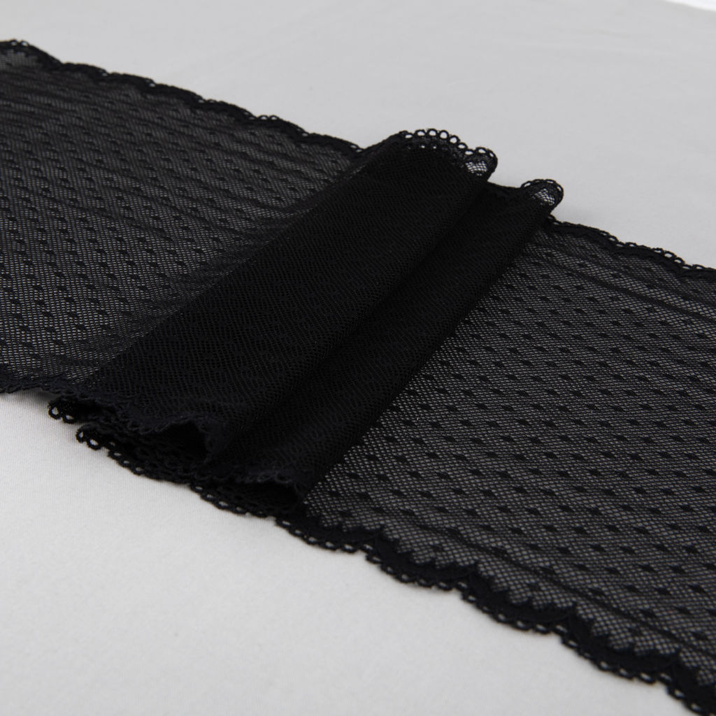 Кружево BLITZ эластичное 210 мм BLST-25 на бобине Турция черный
