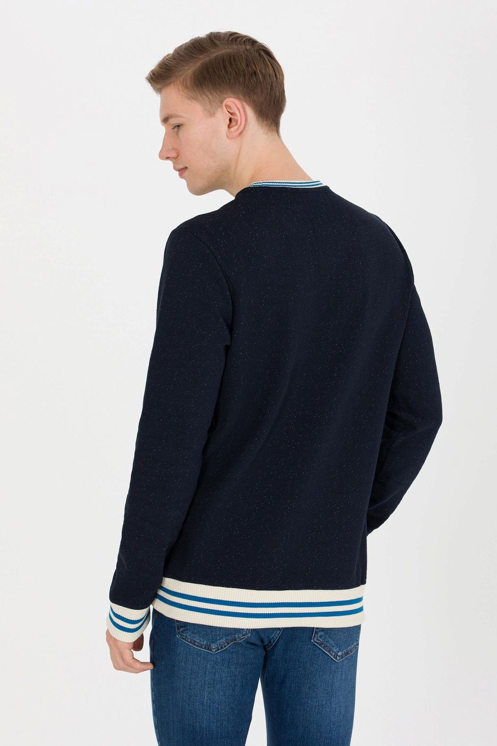 Мужская темно-синяя толстовка с круглым вырезом - U.s. polo assn фото 5