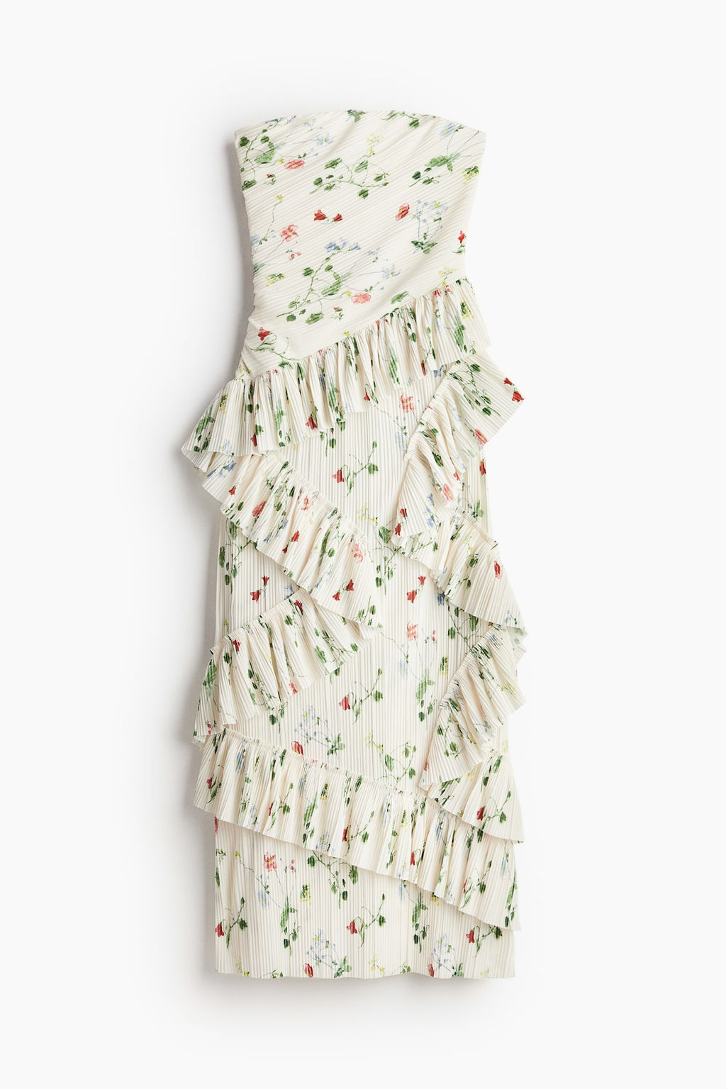 Vestido bandeau con volantes - H&m фото 4