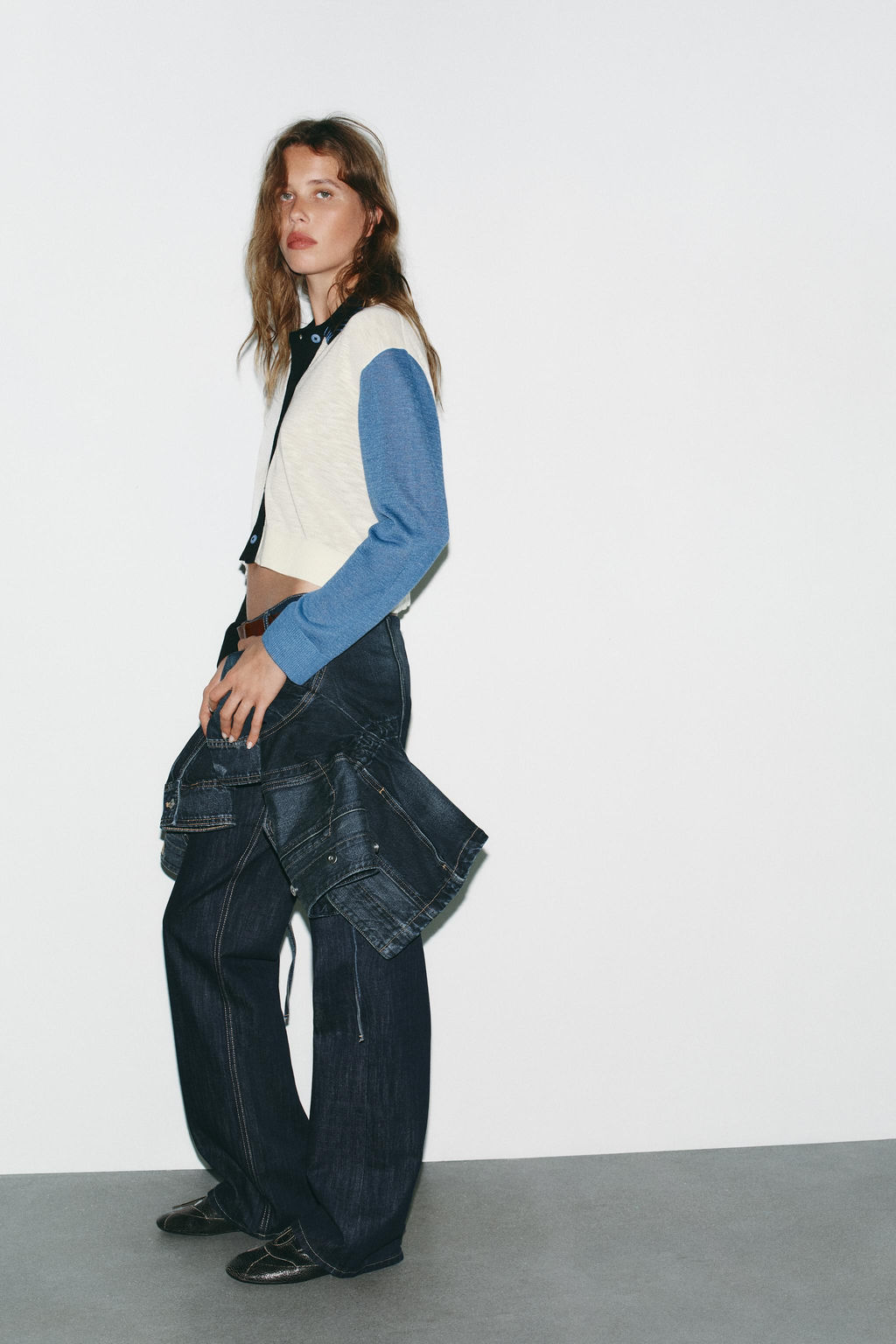 CONTRAST KNIT CARDIGAN - Zara фото 4