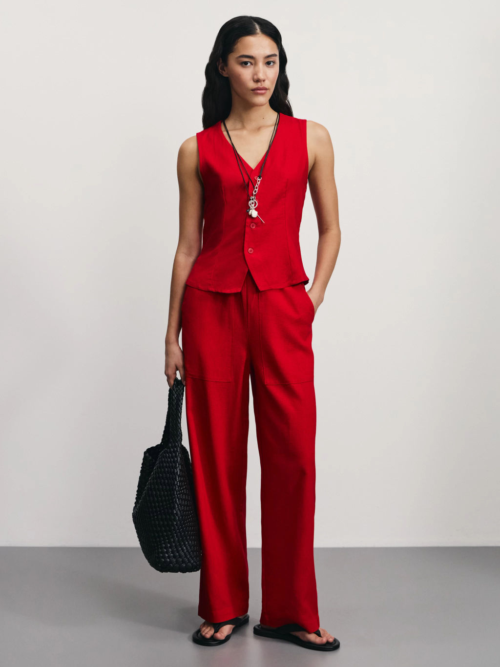 Широкие брюки изо льна / Zarina