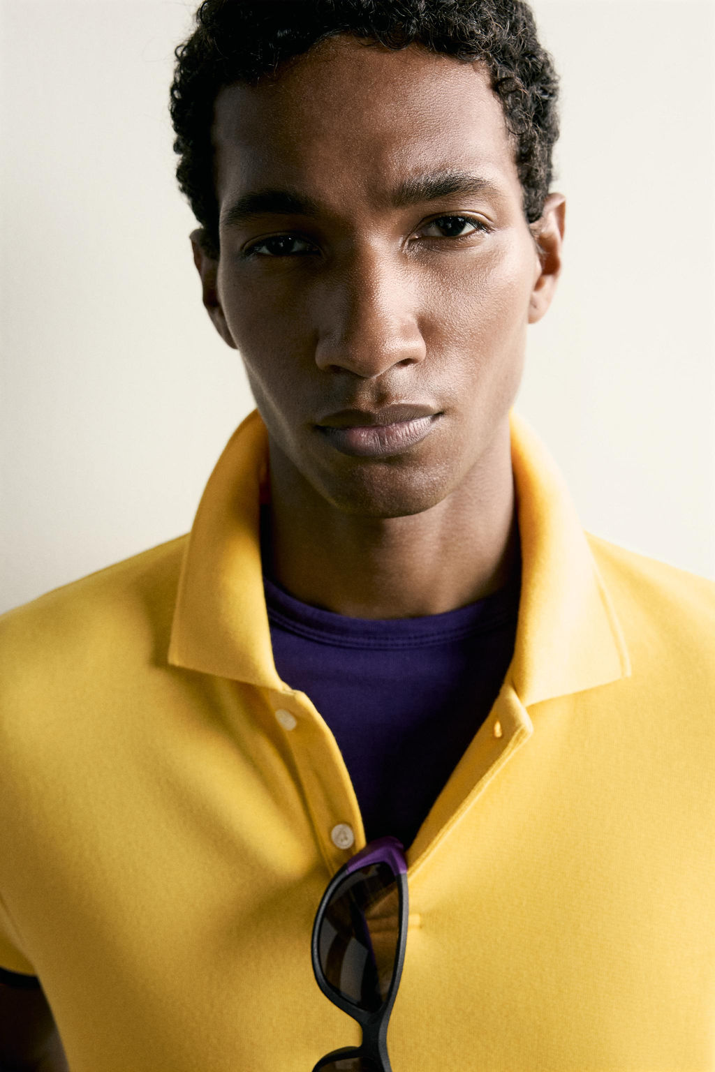 SUDADERA POLO REGULAR FIT MANGA CORTA / Amarillo - Zara фото 6