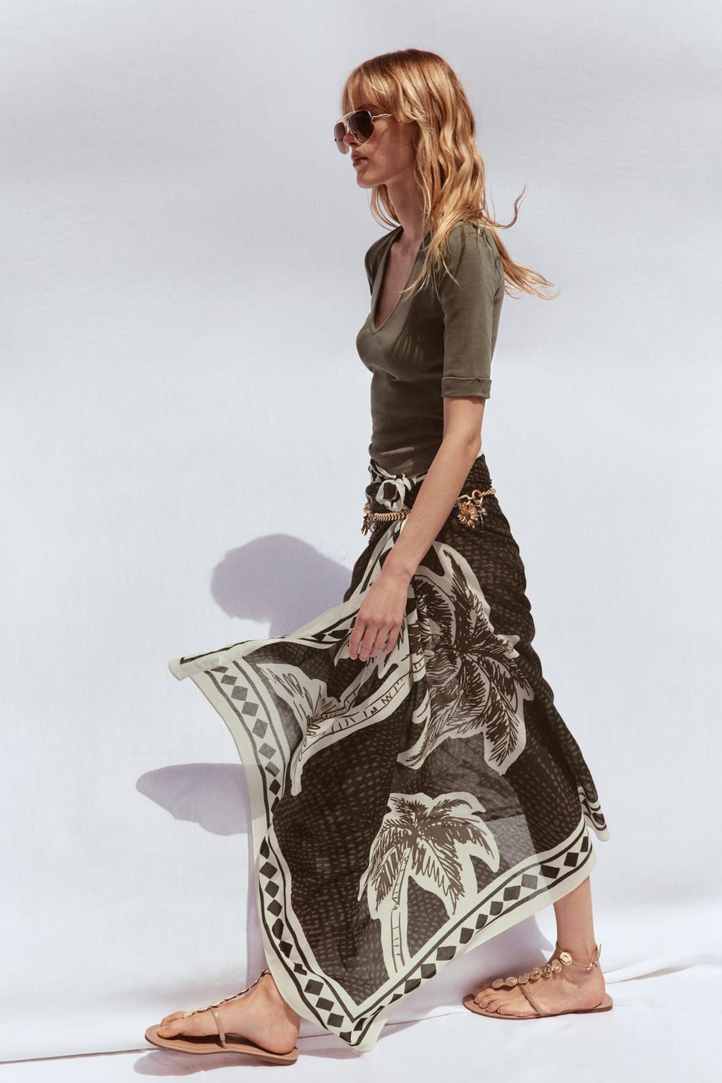 WASHED COTTON T-SHIRT - Zara фото 15