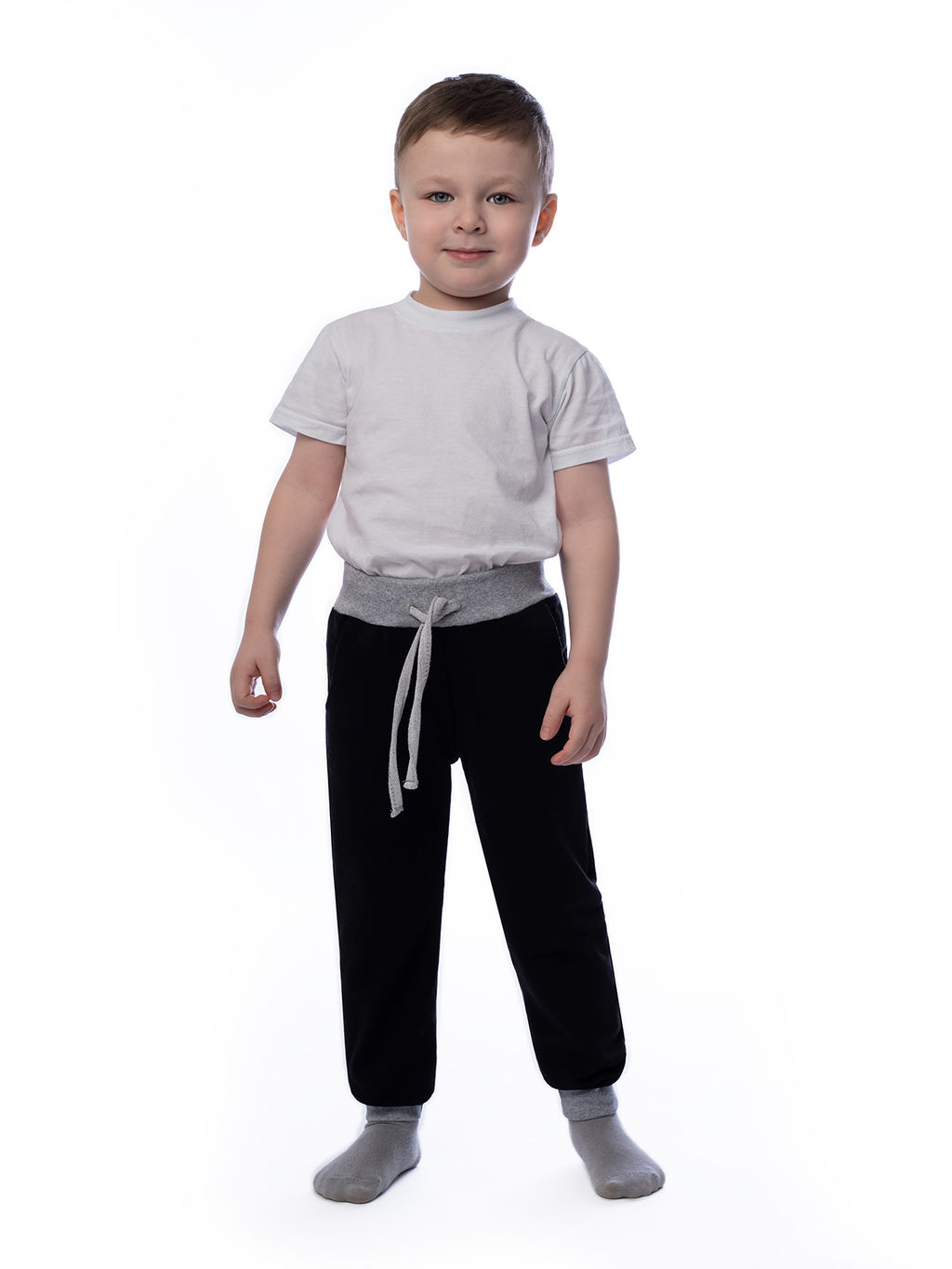Брюки детские черные на поясе