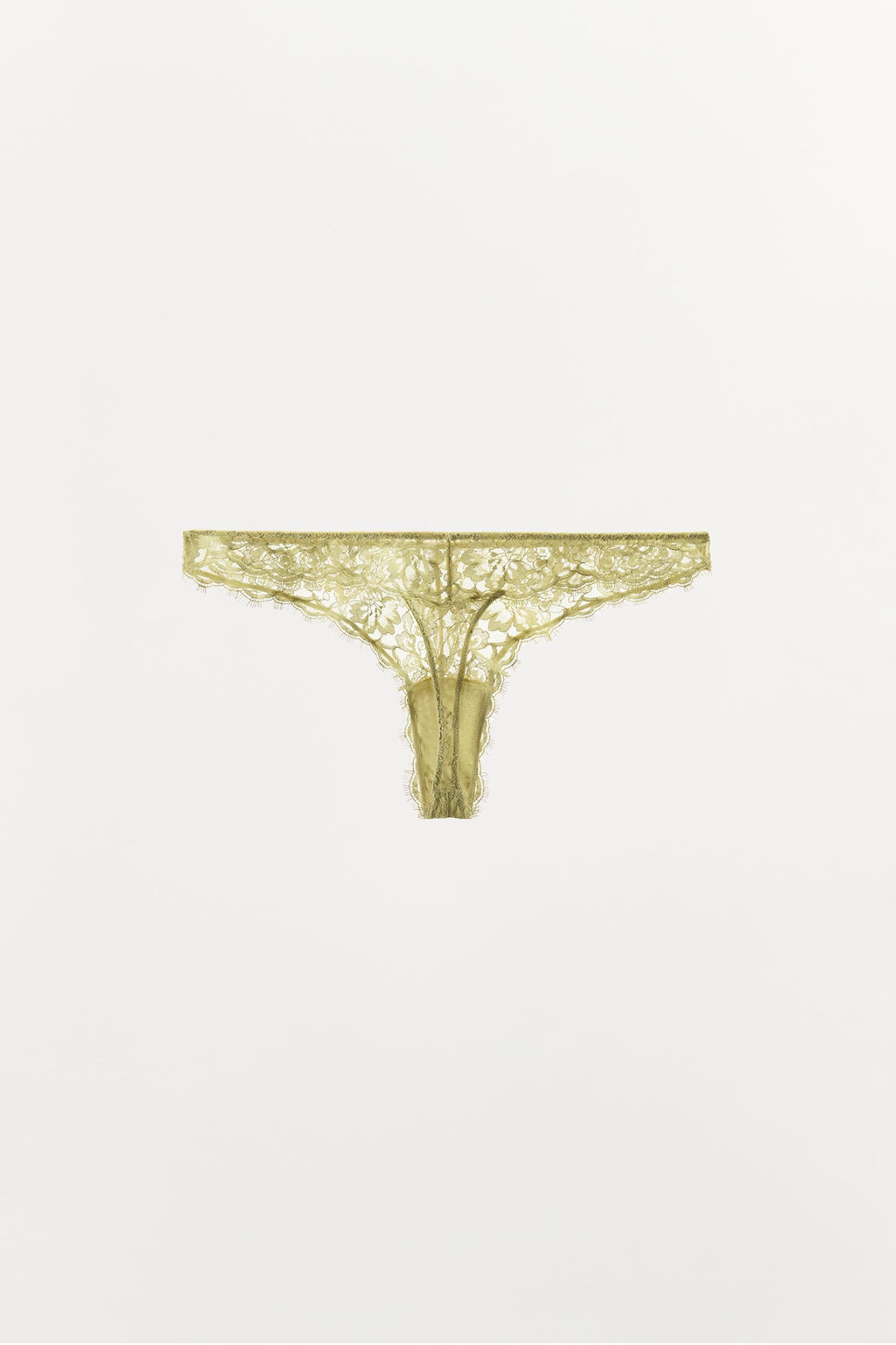 TANGA ENCAJE / Amarillo - Zara фото 3