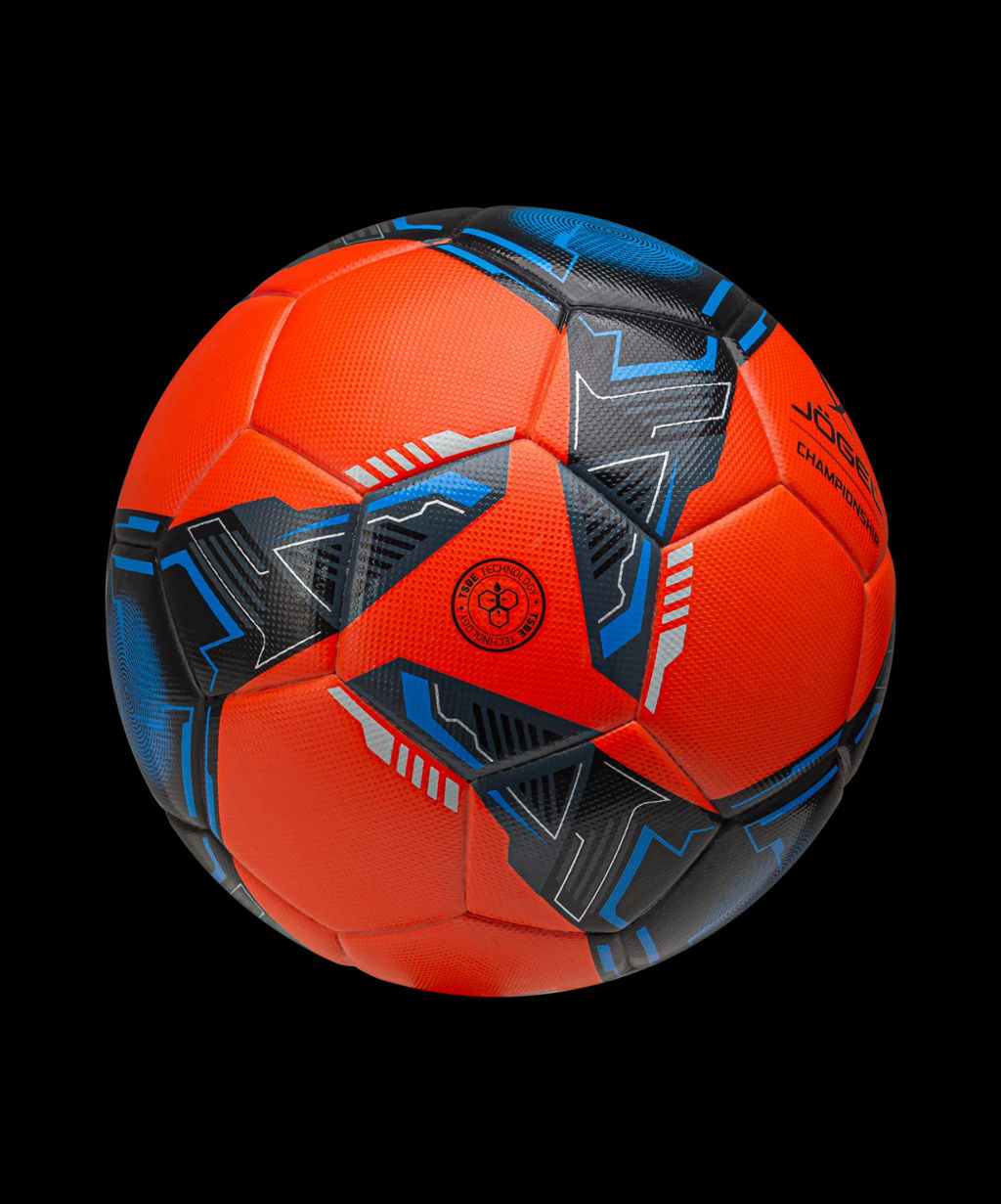 Мяч футбольный JOGEL Championship №5, оранжевый/синий/черный  фото 4