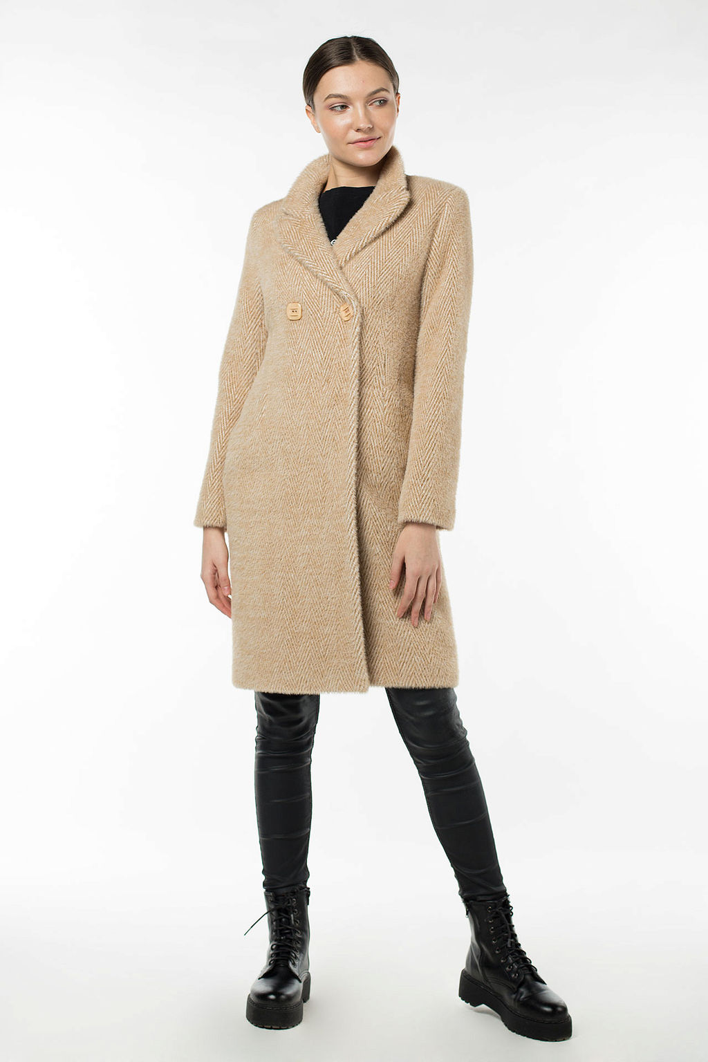 01-09698 Пальто женское демисезонное (пояс)