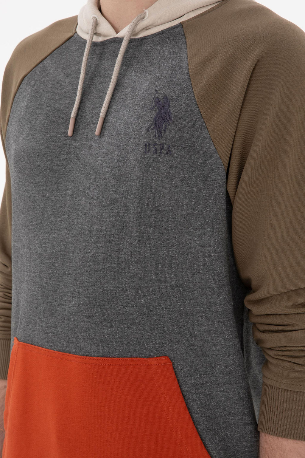 Мужской свитшот антрацитового меланжа Неожиданная скидка в корзине - U.s. polo assn фото 7