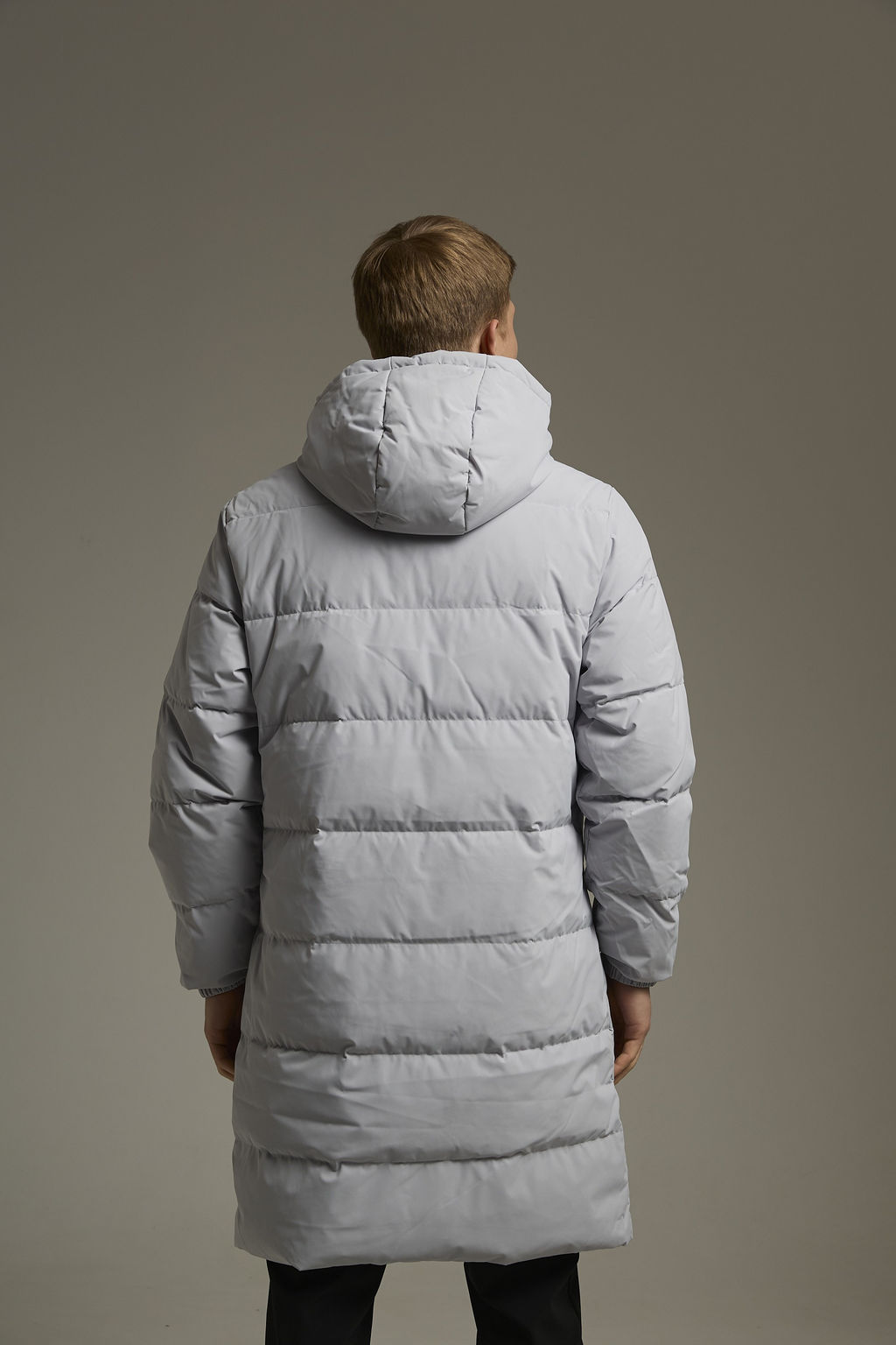 Пуховик средней длины Серый KT Mid-Long Down Jacket