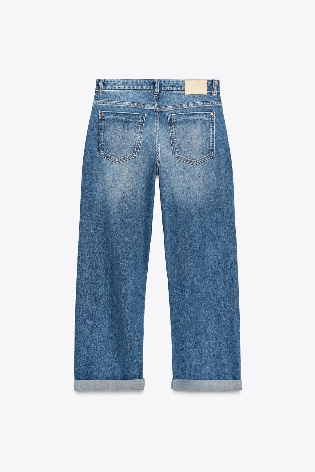 Z.07 RELAXED FIT HIGH-WAIST JEANS WITH TURN-UP HEM