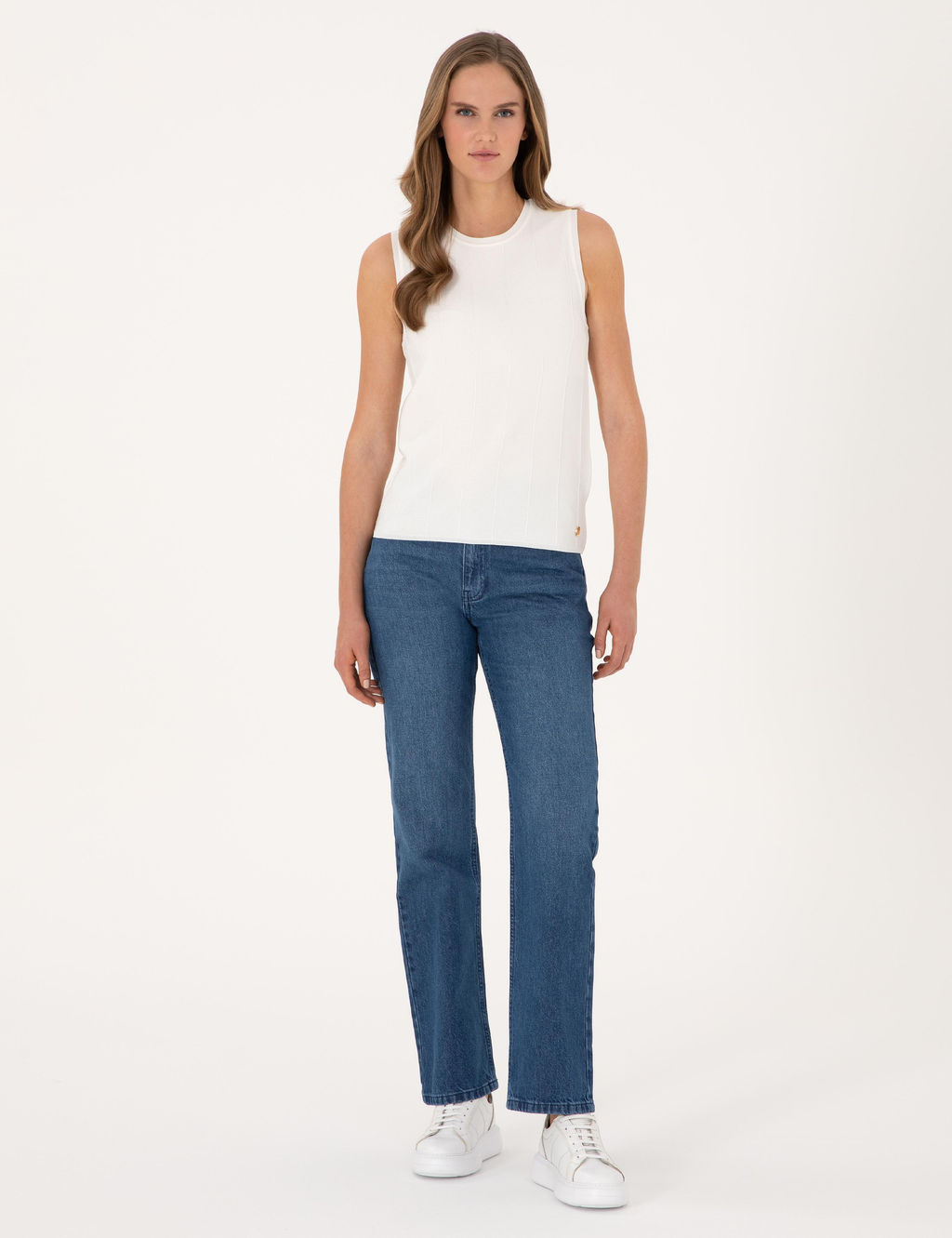Beyaz Slim Fit Kazak - Pierre cardin фото 4