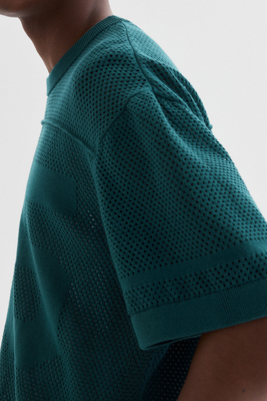 Camiseta de malla Boxy Relaxed Fit - H&m фото 6