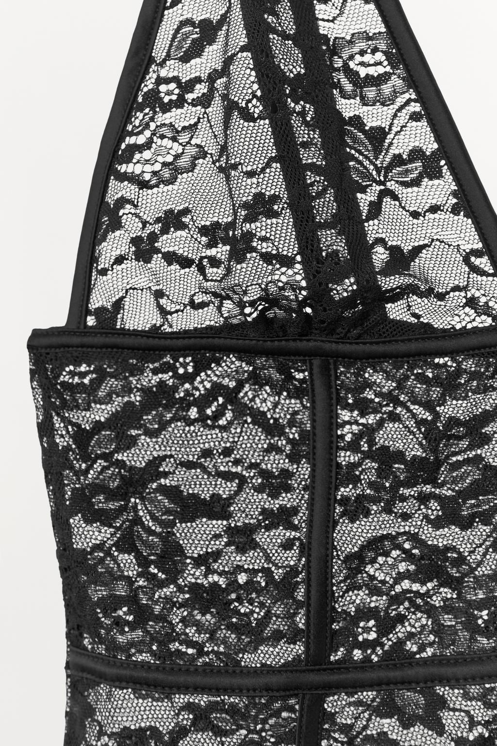 CONTRAST LACE BODYSUIT - Zara фото 8